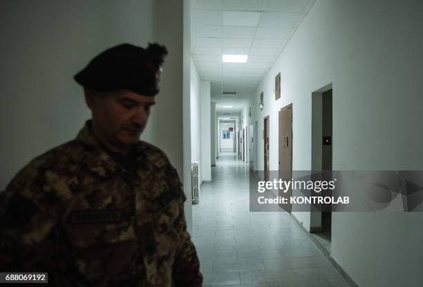 Interior of the Military prison in Santa Maria Capua Vetere, southern Italy.
