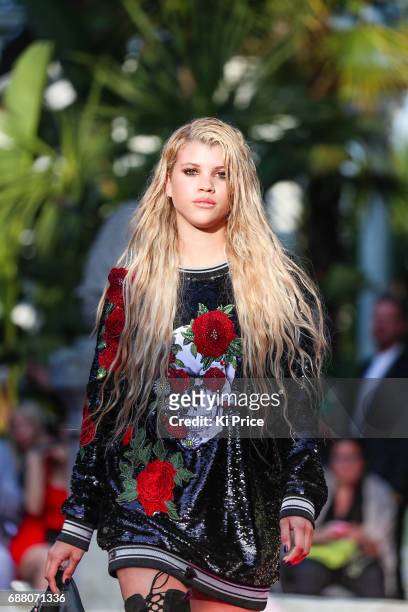 Sofia Richie walks the runway at Philipp Plein Cruise Show 2018 during the 70th annual Cannes Film Festival at on May 24, 2017 in Cannes, France.