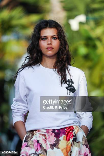 Georgia Fowler walks the runway at Philipp Plein Cruise Show 2018 during the 70th annual Cannes Film Festival at on May 24, 2017 in Cannes, France.