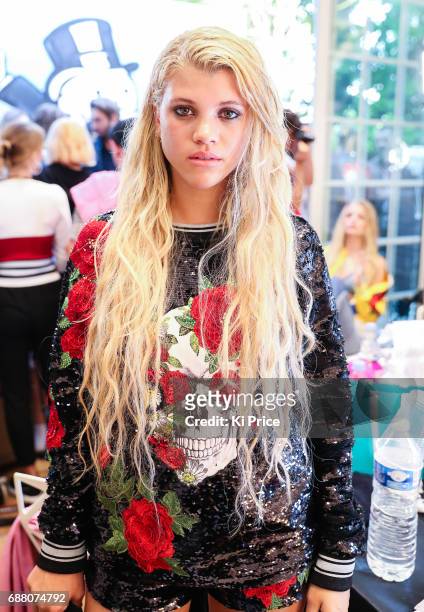 Sofia Richie backstage at Philipp Plein Cruise Show 2018 during the 70th annual Cannes Film Festival at on May 24, 2017 in Cannes, France.