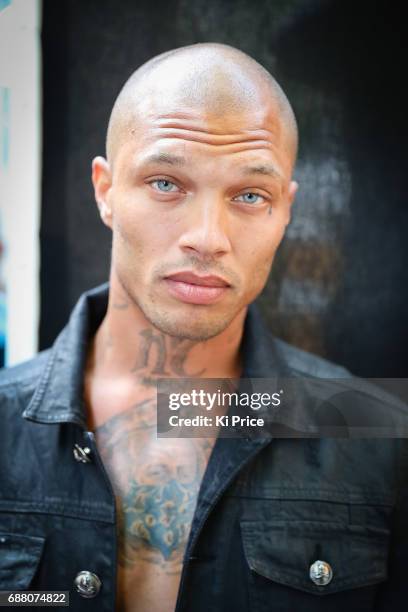 Jeremy Meeks backstage at Philipp Plein Cruise Show 2018 during the 70th annual Cannes Film Festival at on May 24, 2017 in Cannes, France.