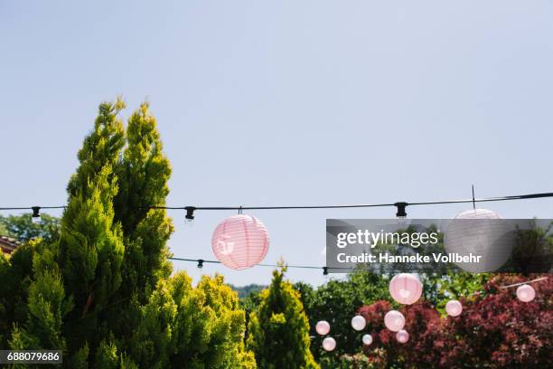 wedding decoration with paper balloons - hanneke vollbehr bildbanksfoton och bilder