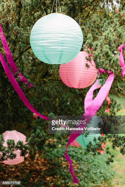 paper balloons wedding decoration - hanneke vollbehr bildbanksfoton och bilder