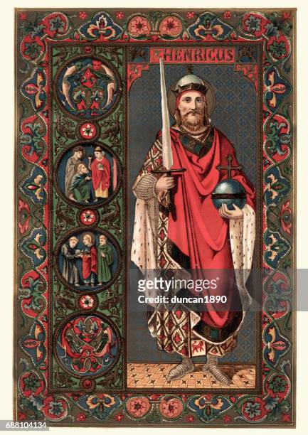 saint henry ii, holy roman emperor - holy roman emperor stock illustrations