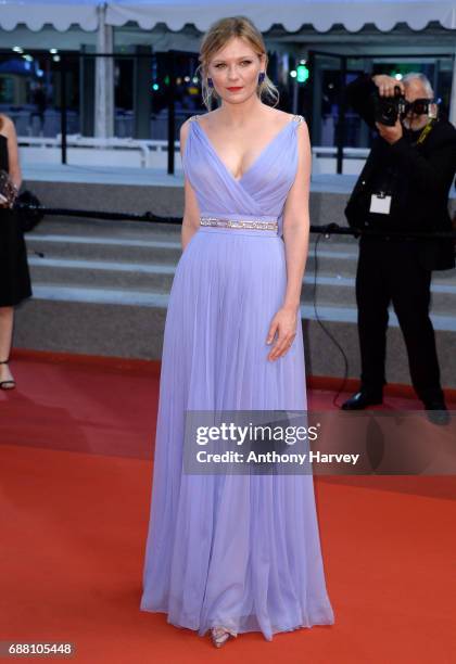 Kirsten Dunst attends the "The Beguiled" screening during the 70th annual Cannes Film Festival at Palais des Festivals on May 24, 2017 in Cannes,...