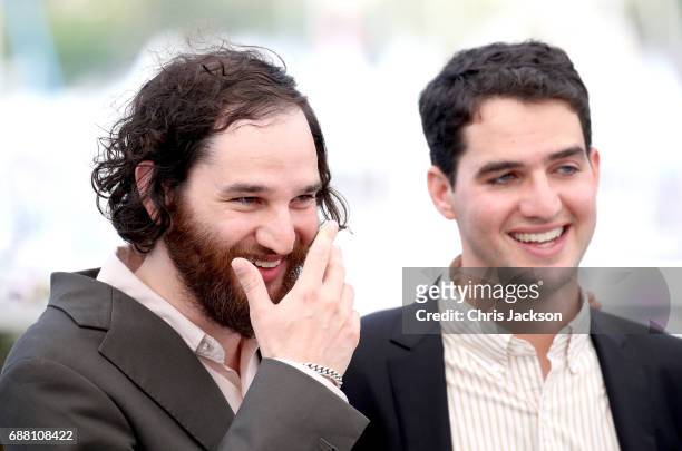 Writer, co-director Joshua Safdie and Co-director Ben Safdie attend the "Good Time" photocall during the 70th annual Cannes Film Festival at Palais...