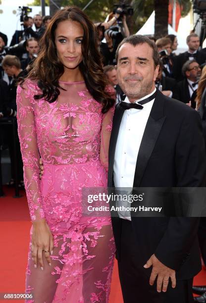 Jade Foret and Arnaud Lagardere attend the "The Beguiled" screening during the 70th annual Cannes Film Festival at Palais des Festivals on May 24,...