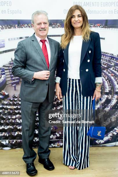 Manuel Campo Vidal and Marilo Montero during European Audivisual Directive Presentation on May 25, 2017 in Madrid, Spain.