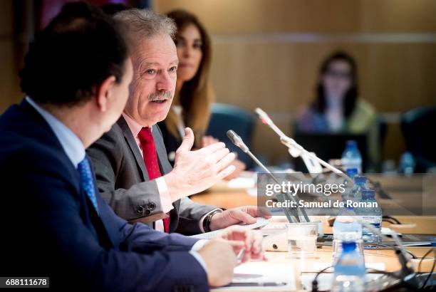 Manuel Campo Vidal during European Audivisual Directive Presentation on May 25, 2017 in Madrid, Spain.