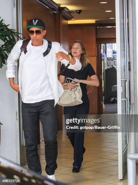 Chris Ivery and Ellen Pompeo are seen on May 24, 2017 in Los Angeles, California.