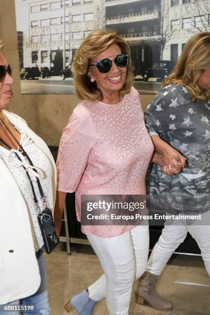 Maria Teresa Campos leaves hospital after suffering an ictus on May 24, 2017 in Madrid, Spain.