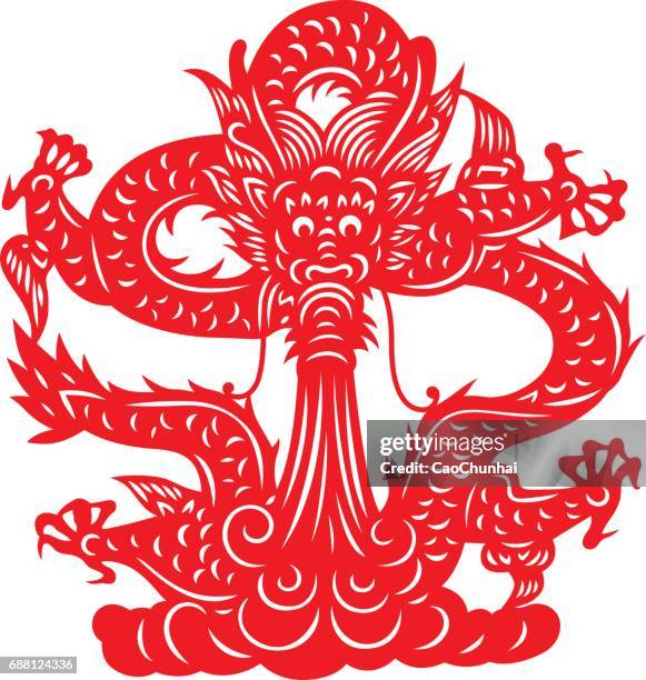 Décoration Dragon Chinois Articulé En Papier - Multicolore | Pour Nouvel An Chinois, Fêtes Asiatiques | Découpe Imprimée Une Face