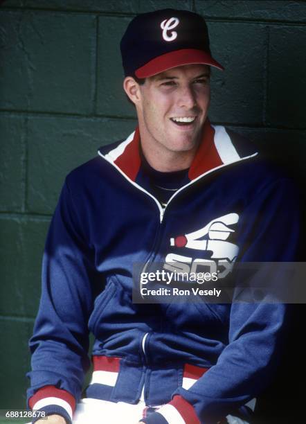 Jack McDowell of the Chicago White Sox looks on during spring training in Sarasota, Florida. McDowell played for the White Sox from 1987-1994.