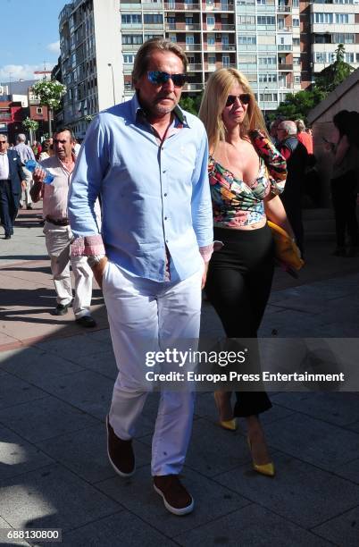 Bernd Schuster and Elena Blasco attend San Isidro Fair at Las Ventas Bullring at Las Ventas Bullring on May 24, 2017 in Madrid, Spain.