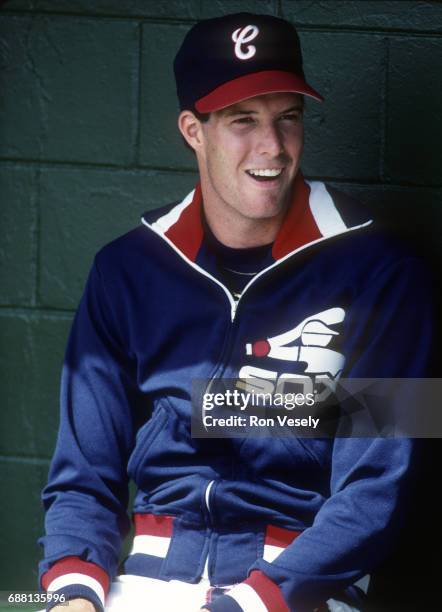 Jack McDowell of the Chicago White Sox looks on during spring training in Sarasota, Florida. McDowell played for the White Sox from 1987-1994.