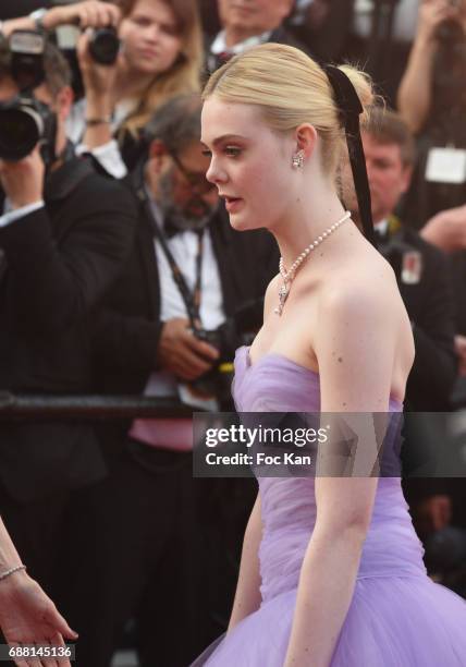 Elle Fanning, attends the'The Beguiled' screening during the 70th annual Cannes Film Festival at Palais des Festivals on May 24, 2017 in Cannes,...