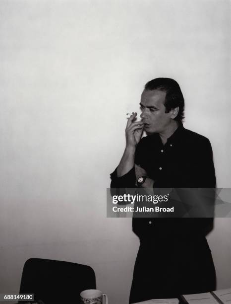 Writer Martin Amis is photographed in London, England circa 2001 for GQ magazine.