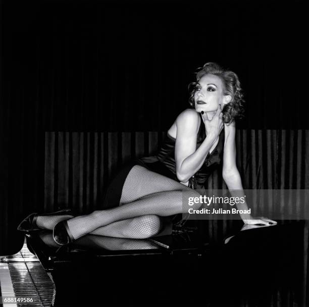 Singer and actress Ute Lemper is photographed in London, England.