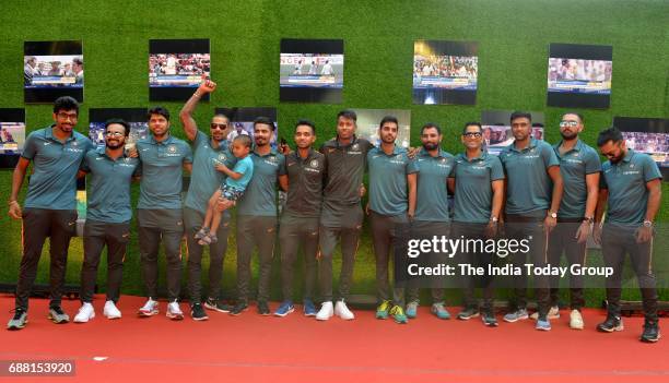 The Indian cricket team players at the screening of Sachin: A Billion Dreams in Mumbai.