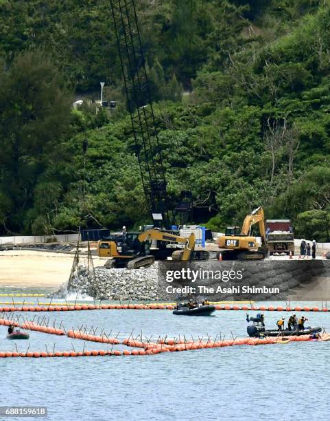 Henoko Project 121 Protest Against Land Reclamation Work At Henoko Continues Stock ...
