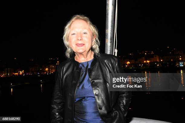 Designer Agnes B attends Technikart Boat Party - 70th annual Cannes Film Festival at Lady of Jersey on May 24, 2017 in Cannes, France.