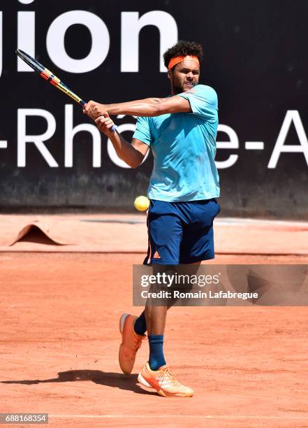 Jo Wilfried Tsonga of France during the Open Parc of Lyon 2017, quarter final day 6, on May 25, 2017 in Lyon, France.