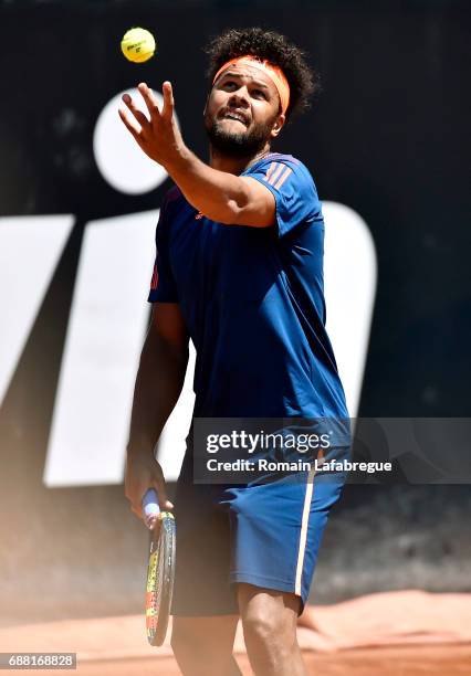 Jo Wilfried Tsonga of France during the Open Parc of Lyon 2017, quarter final day 6, on May 25, 2017 in Lyon, France.