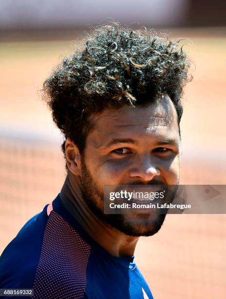 Jo Wilfried Tsonga of France during the Open Parc of Lyon 2017, quarter final day 6, on May 25, 2017 in Lyon, France.