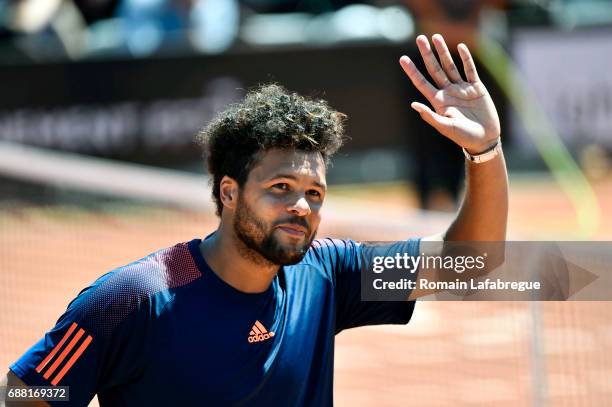 Jo Wilfried Tsonga of France during the Open Parc of Lyon 2017, quarter final day 6, on May 25, 2017 in Lyon, France.