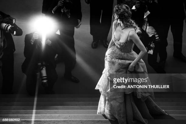 German actress Diane Kruger poses as she arrives on May 23, 2017 for the '70th Anniversary' ceremony of the Cannes Film Festival in Cannes, southern...