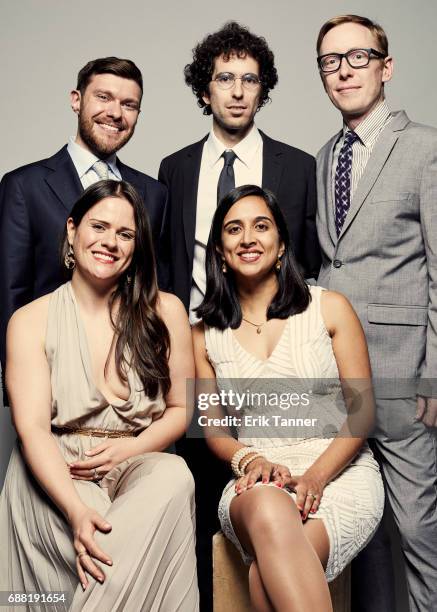 Hell and High Water team Ryan Murphy, Kiah Collier, Al Shaw, Neena Satija and Jeff Larson are photographed at the 76th Annual Peabody Awards at...