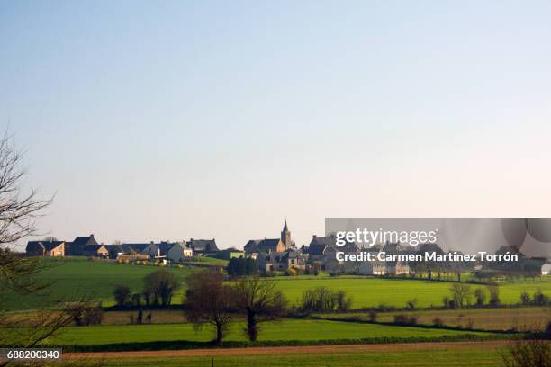 village in normandy, france. - french village stock pictures, royalty-free photos & images