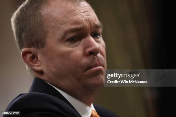 Office of Management and Budget Director Mick Mulvaney testifies before the Senate Budget Committee May 25, 2017 in Washington, DC. Mulvaney...