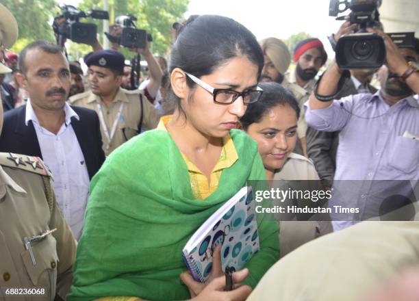 Indian National Uzma Ahmed at Sri Guru Ram Dass Jee International Airport before leaving for Delhi after her return from Pakistan via Attari Border...