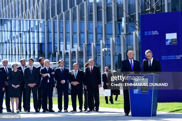 Slovakia's President Andrej Kiska, Britain's Prime Minister Theresa May, Romanian President Klaus Werner Iohannis, Canadian Prime Minister Justin...