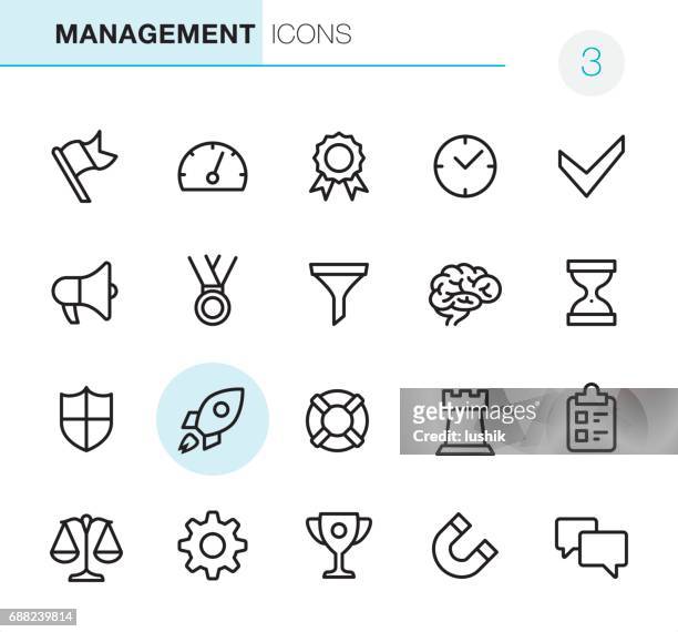 management - pixel perfect icons - anzeigeinstrument stock-grafiken, -clipart, -cartoons und -symbole