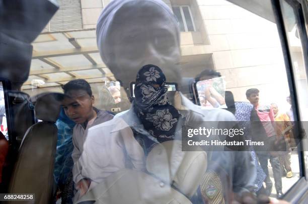 Gangrape victims escorted out of district hospital after conducting their medical test on May 25, 2017 in Noida, India. A gang of highway robbers...