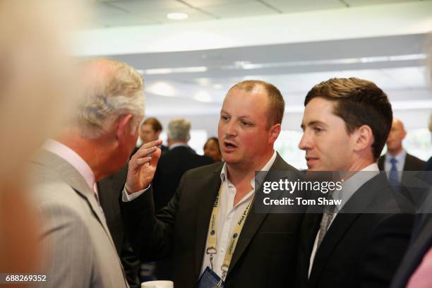 The Prince of Wales meets and greets officials at the launch of the ICC Champions Trophy at The Oval on May 25, 2017 in London, England.