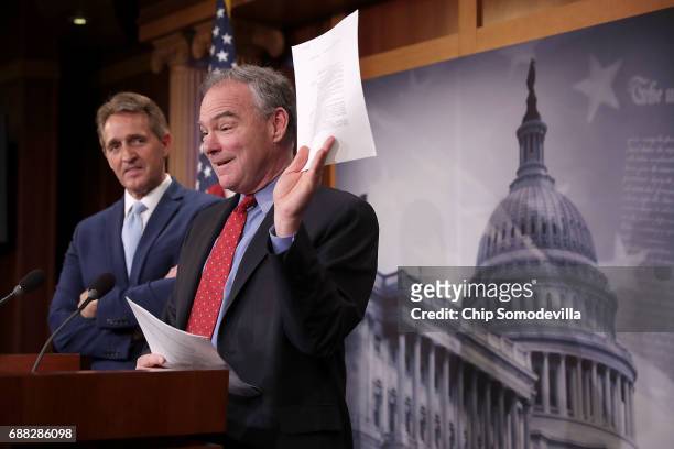 Sen. Jeff Flake (R-AZ0 and Sen. Tim Kaine talk about their introduction of a new Authorization for the Use of Military Force against the Islamic...