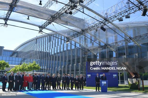 Portuguese Prime Minister Antonio Costa, Italian Prime Minister Paolo Gentiloni, Albanian Prime Minister Edi Rama, King Philippe - Filip of Belgium,...