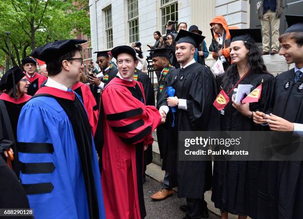 Facebook Founder and CEO Mark Zuckerberg received an Honorary Doctor of Laws Degree from Harvard University at its 2017 366th Commencement Exercises...