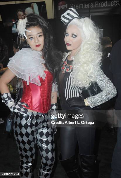 Tian Ly and Casey Wilson attend day 2 of the 2017 Monsterpalooza held at Pasadena Convention Center on April 9, 2017 in Pasadena, California.