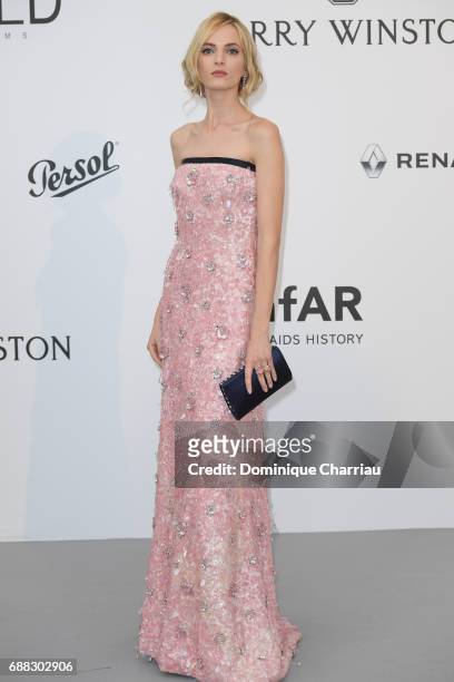 Daria Strokous arrives at the amfAR Gala Cannes 2017 at Hotel du Cap-Eden-Roc on May 25, 2017 in Cap d'Antibes, France.