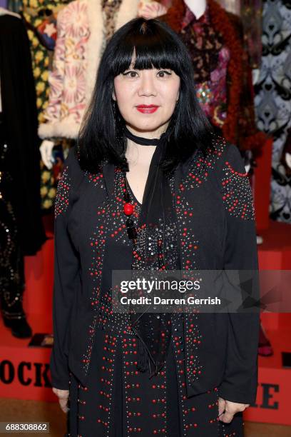 Anna Sui attends the World of Anna Sui Exhibition : Private View at the Fashion and Textile Museum on May 25, 2017 in London, England.