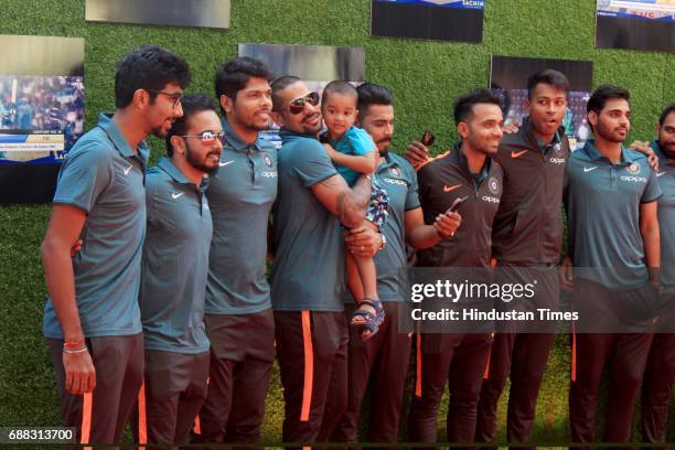 Indian cricket team during the screening of 'Sachin: A Billion Dreams' film at PVR on May 24, 2017 in Mumbai, India. British director James Erskine...