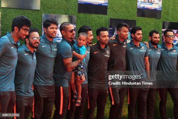 Indian cricket team during the screening of 'Sachin: A Billion Dreams' film at PVR on May 24, 2017 in Mumbai, India. British director James Erskine...