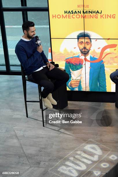 Comedian Hasan Minhaj attends the Build Series to discuss his new Netflix special "Hasan Minhaj: Homecoming King" at Build Studio on May 25, 2017 in...