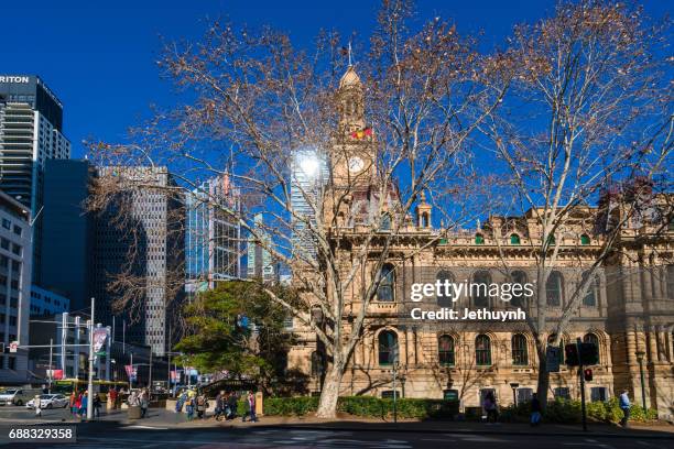sydney, australia - july 14, 2015 : downing centre street view sydney cbd - downing street sign stock pictures, royalty-free photos & images