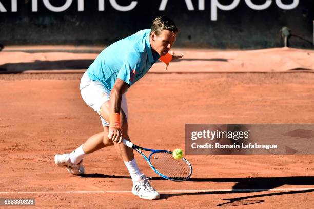 Thomas Berdych of Czech Republic during the Open Parc of Lyon 2017, quarter final day 6, on May 25, 2017 in Lyon, France.