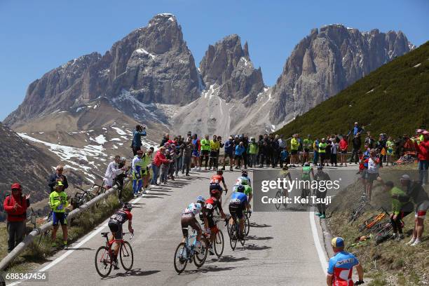 100th Tour of Italy 2017 / Stage 18 Peloton / Passo Pordoi / Landscape / Moena - Ortisei/St. Ulrich 1219m / Giro /